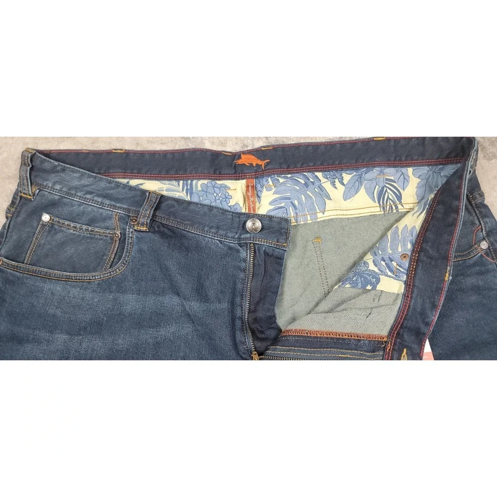 NWT Tommy Bahama Sand Drifter Men's Straight Leg Blue Denim Jeans Sz 44x30 - Picture 6 of 10